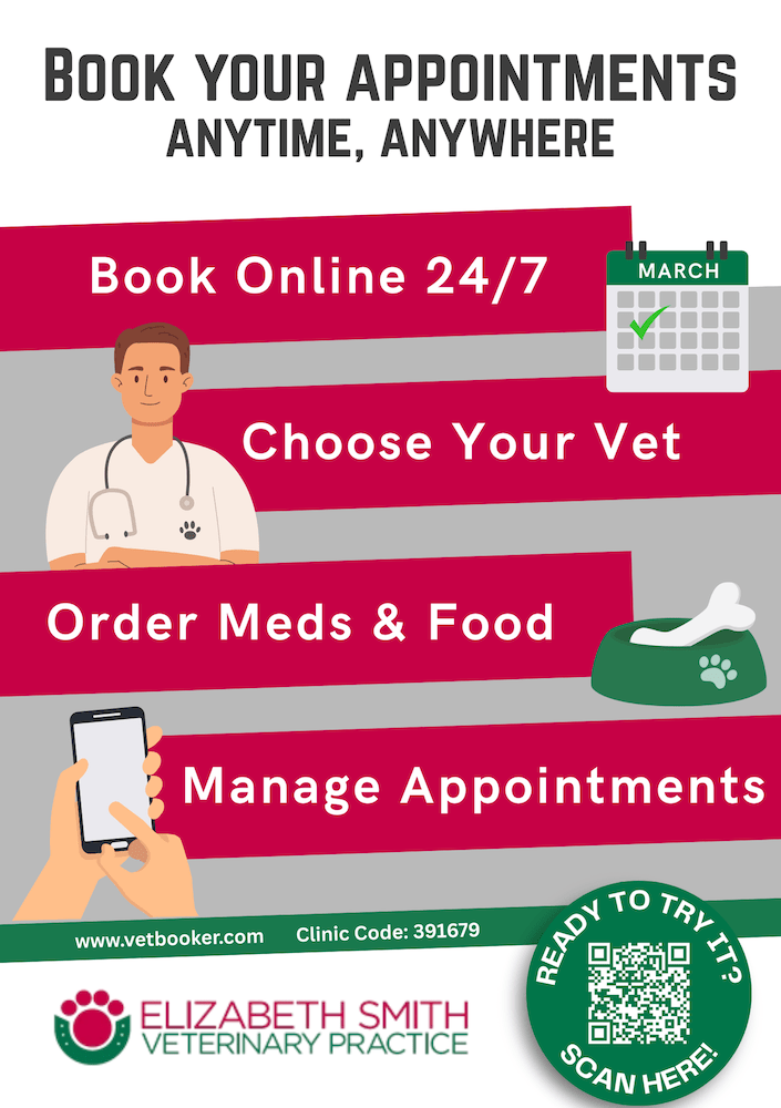 Pet owners in Biggleswade area now have point and click vet appointments at Esmith Vets!